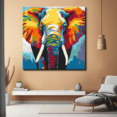 Paint by Numbers Large Elephant Portrait Modern Animal Art